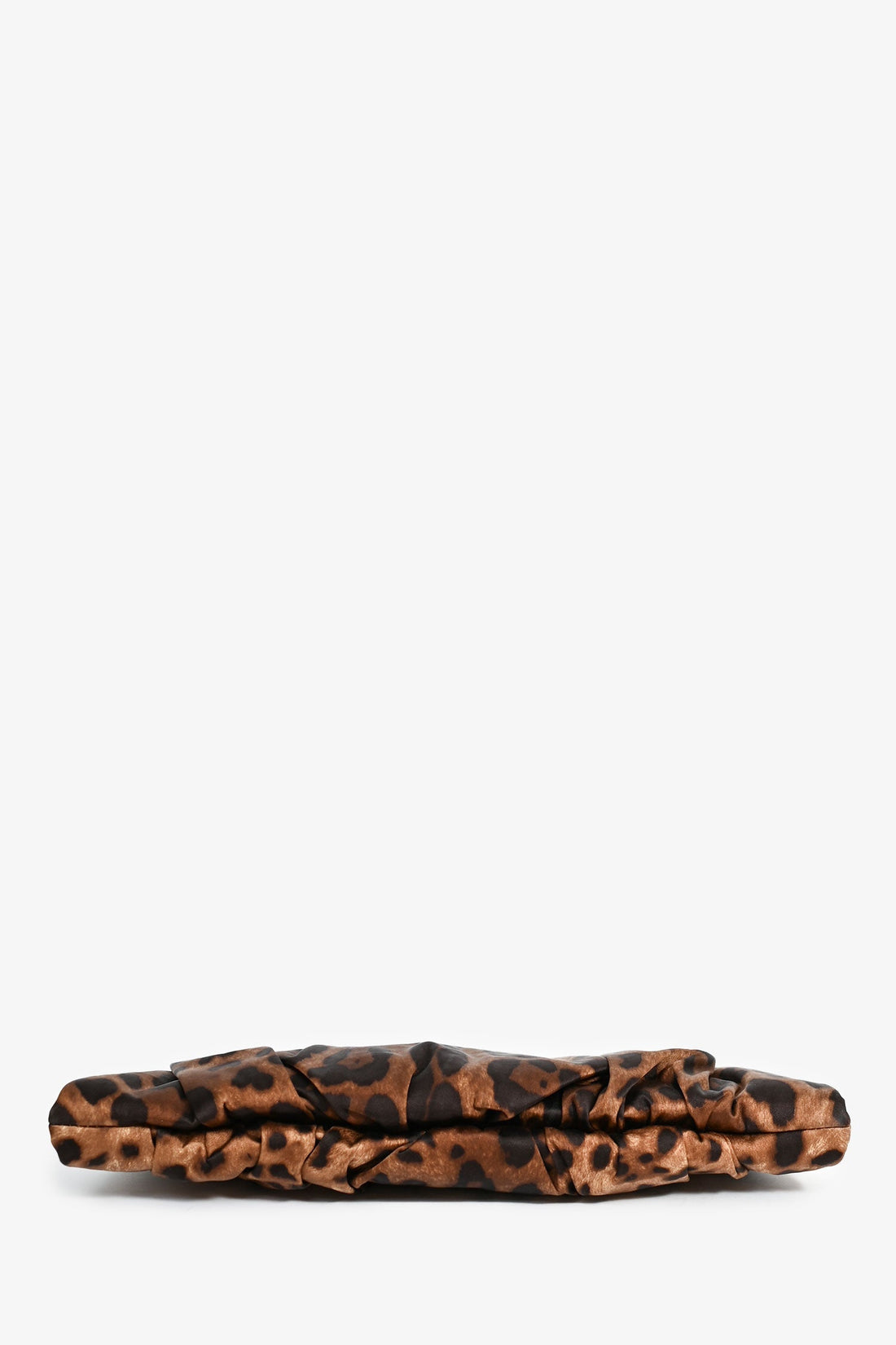 Dolce & Gabbana Brown Leopard Printed Silk Clutch