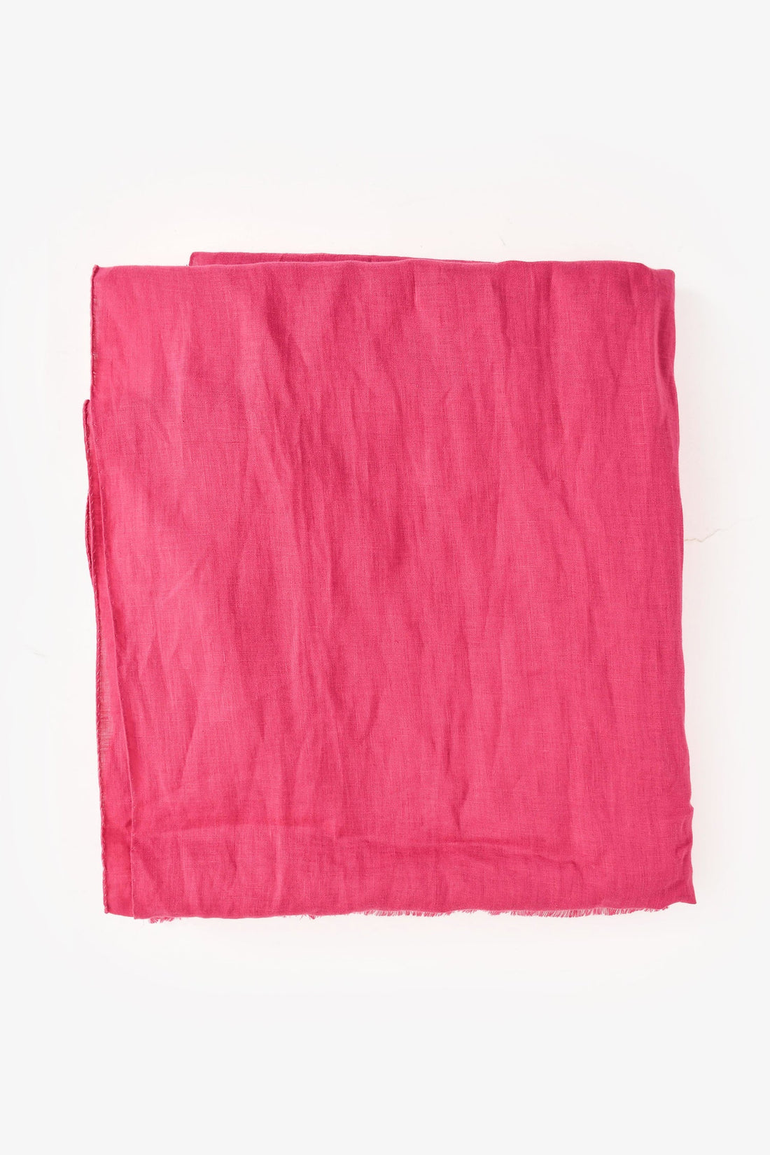 Christian Dior Fuchsia Pink Linen Rectangle Scarf