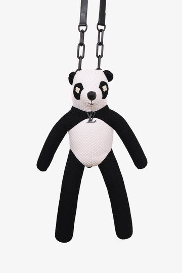 Louis Vuitton Black/White Zoom and Friends Adventure Panda Shoulder Bag