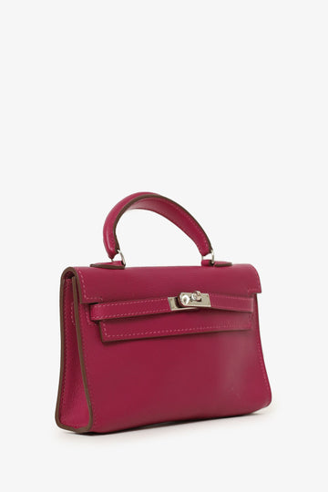 Hermès 2011 Tosca (Purple) Swift Micro Kelly 15 with Palladium Hardware