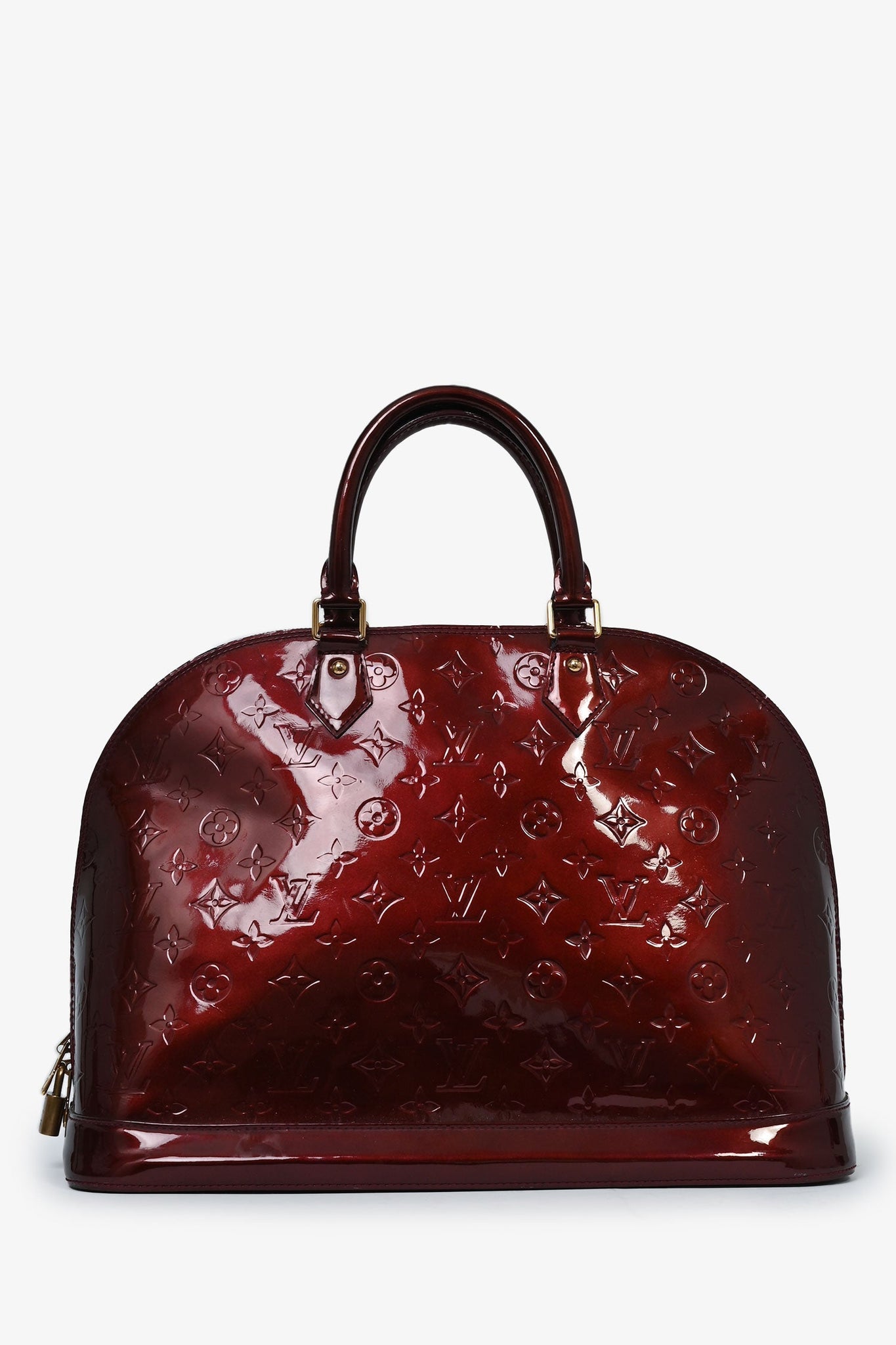 Louis Vuitton 2010 Burgundy Vernis Alma GM Top Handle