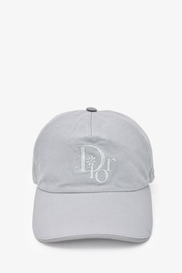 Christian Dior X ERL Grey Logo Embroidered Hat Size L