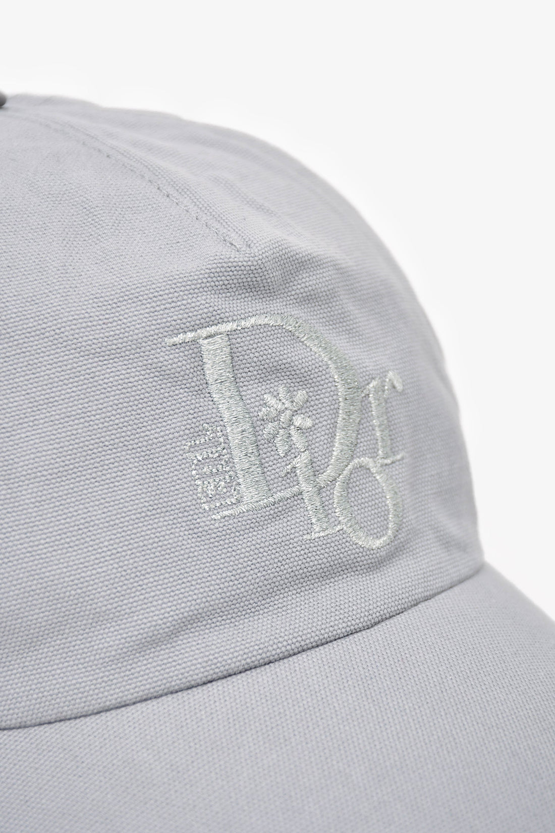 Christian Dior X ERL Grey Logo Embroidered Hat Size L