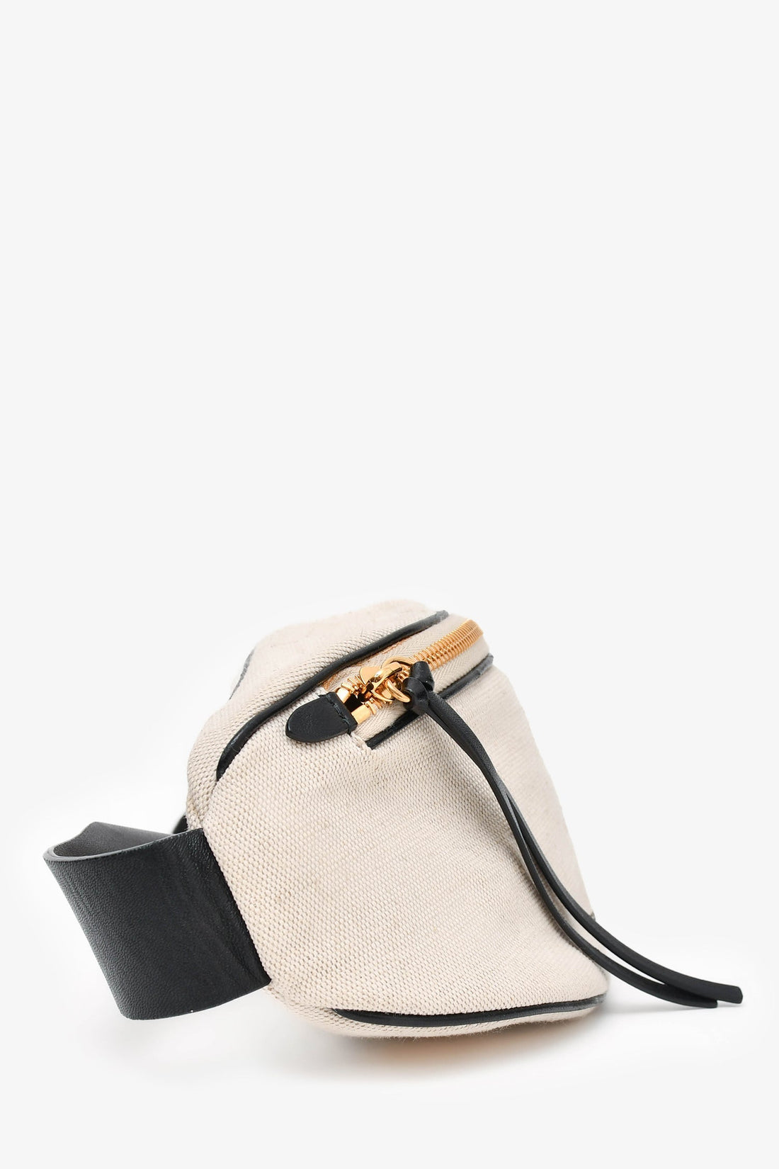 Jil Sander Cream/Black Canvas/Leather Belt Bag (As Is)