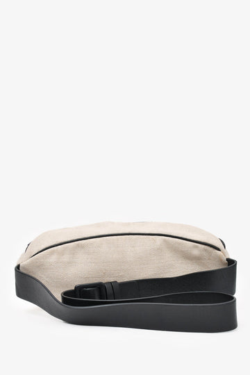 Jil Sander Cream/Black Canvas/Leather Belt Bag (As Is)