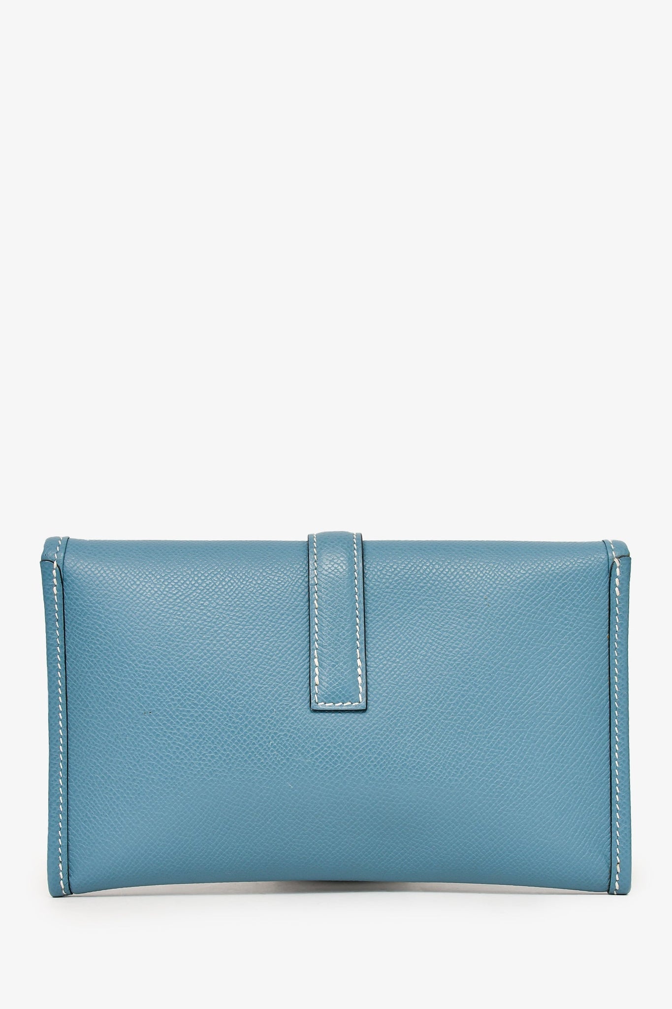Hermès 2018 Blue Jeans Epsom Leather Small Jige Clutch