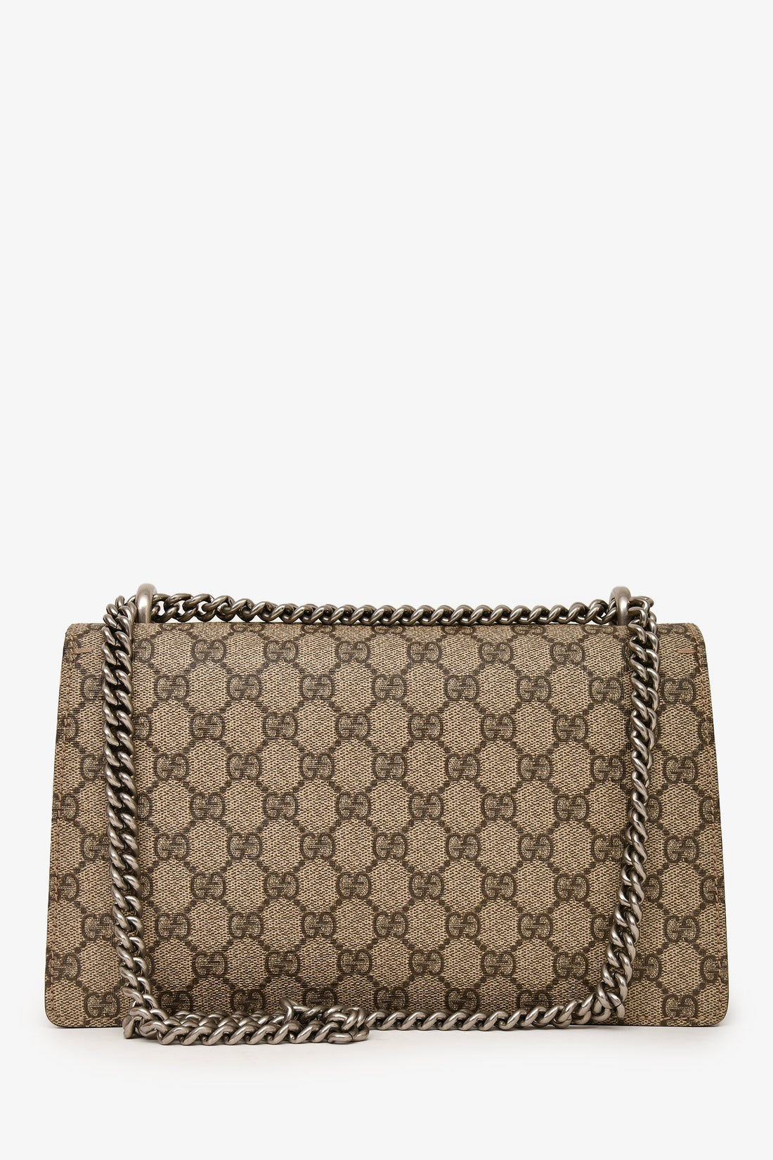 Gucci GG Supreme/Red Canvas/Suede Leather Small Dionysus Shoulder Bag