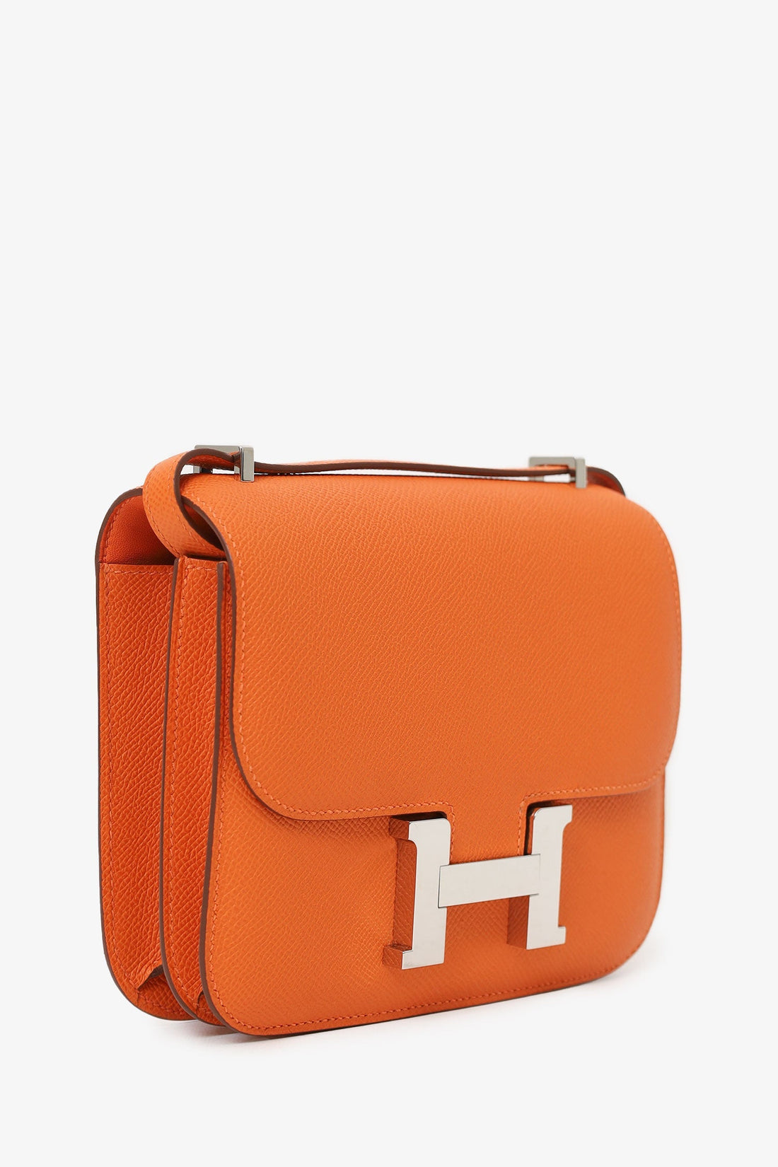 Hermès 2024 Orange Leather Mini Constance 18