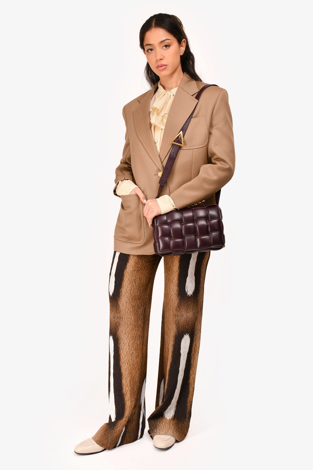 Bottega Veneta Dark Purple Padded Leather Cassette Crossbody Bag