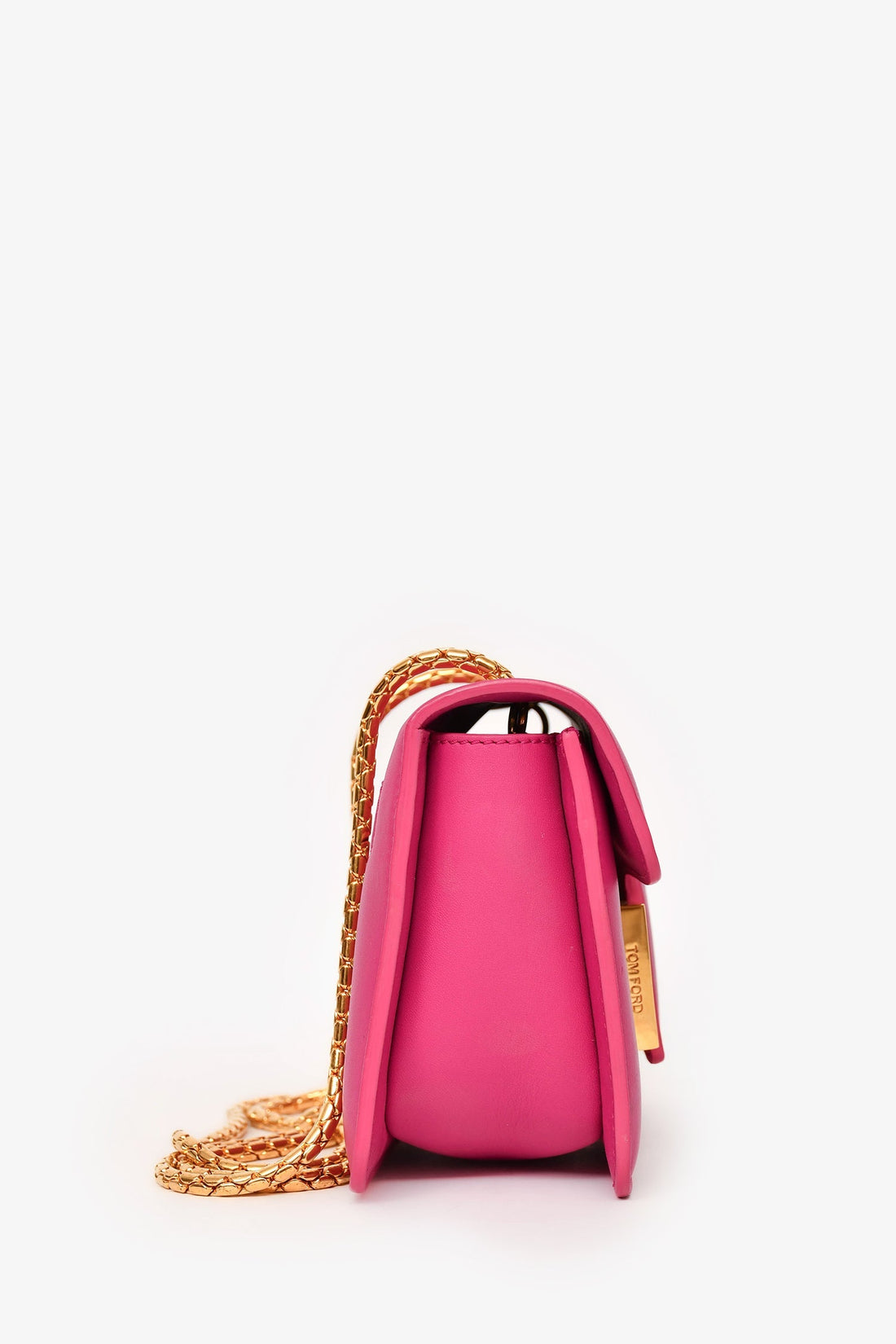 Tom Ford Pink Leather Gold Hardware Crossbody Bag (As Is)