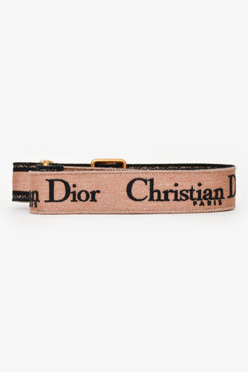 Christian Dior Brown/Black Canvas/Leather Bag Strap