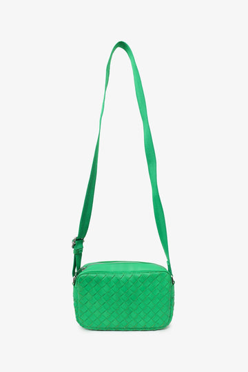 Bottega Veneta Green Small Intrecciato Camera Bag
