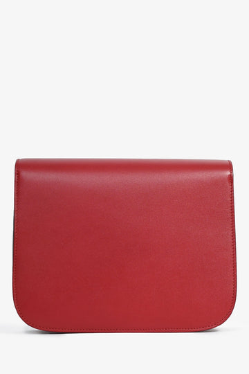 Celine 2019 Red Smooth Leather Medium Box Bag