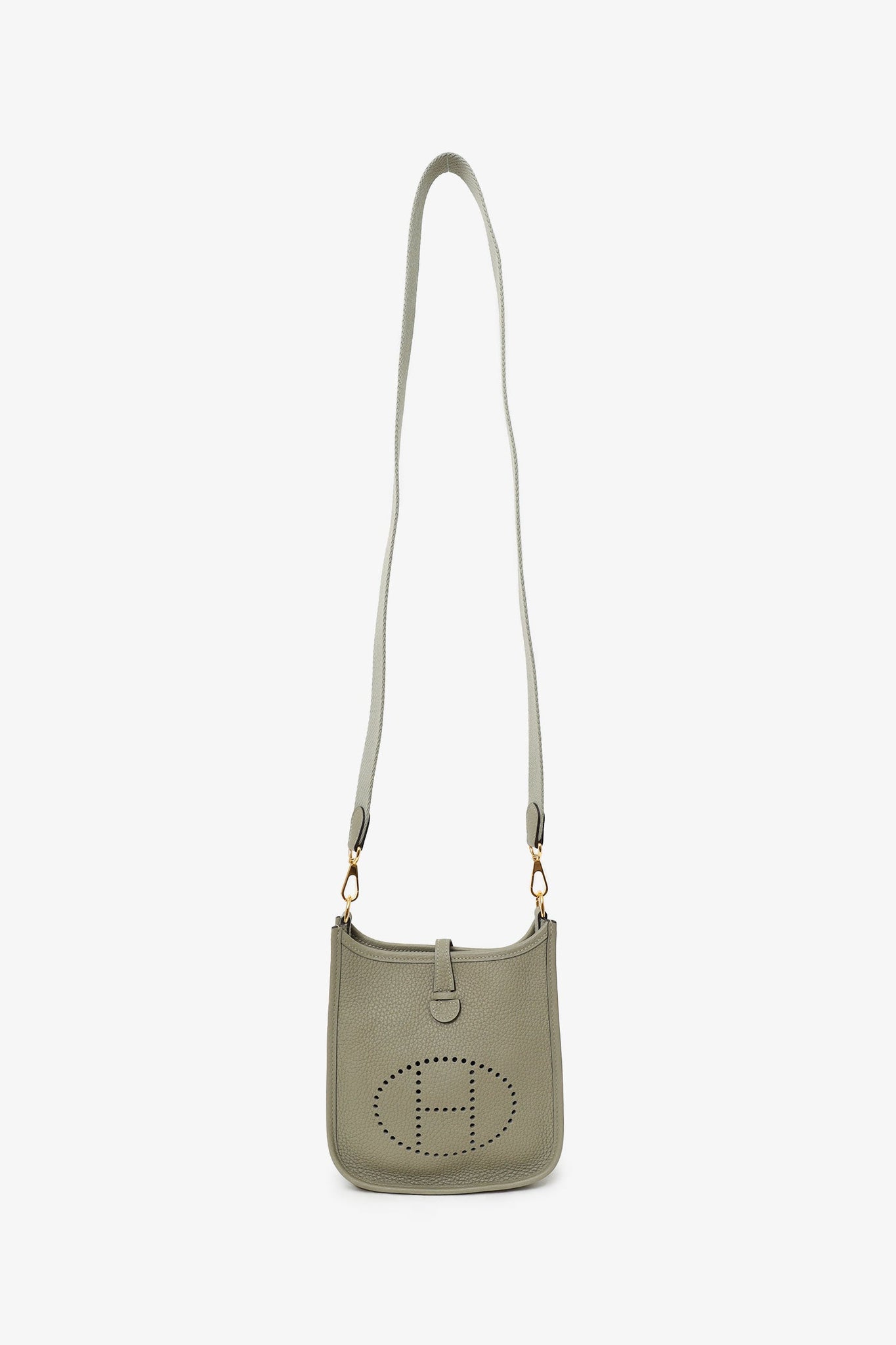Hermès 2021 Sage Clemence Mini Evelyne II TPM 16 Crossbody