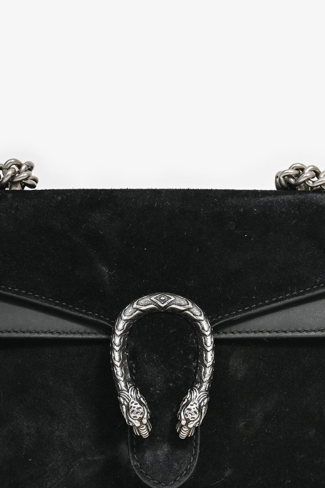 Gucci Black Suede Mini Dionysus Chain Shoulder Bag (As Is)