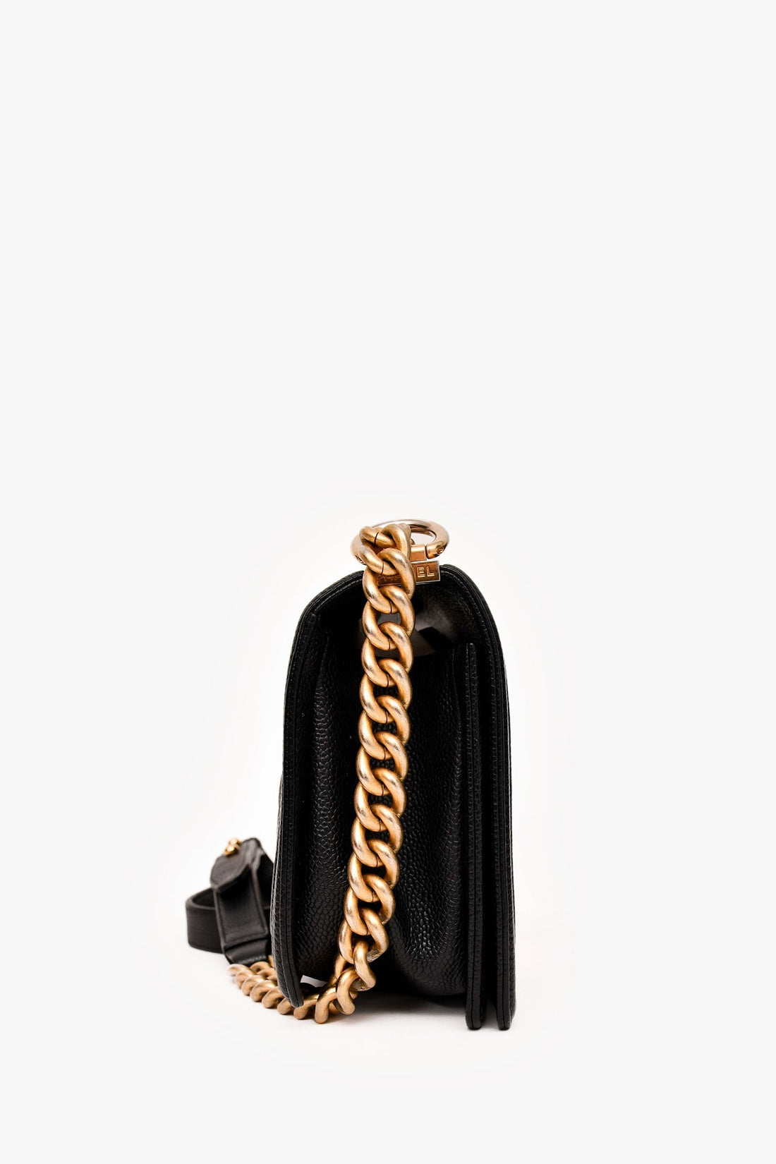 Pre-Loved Chanel™ 2016-17 Black Caviar Leather New Medium Boy Crossbody (As Is)