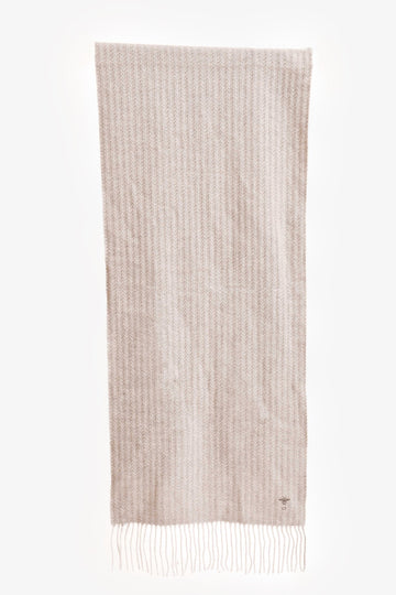 Christian Dior Light Grey Cashmere Bee Scarf