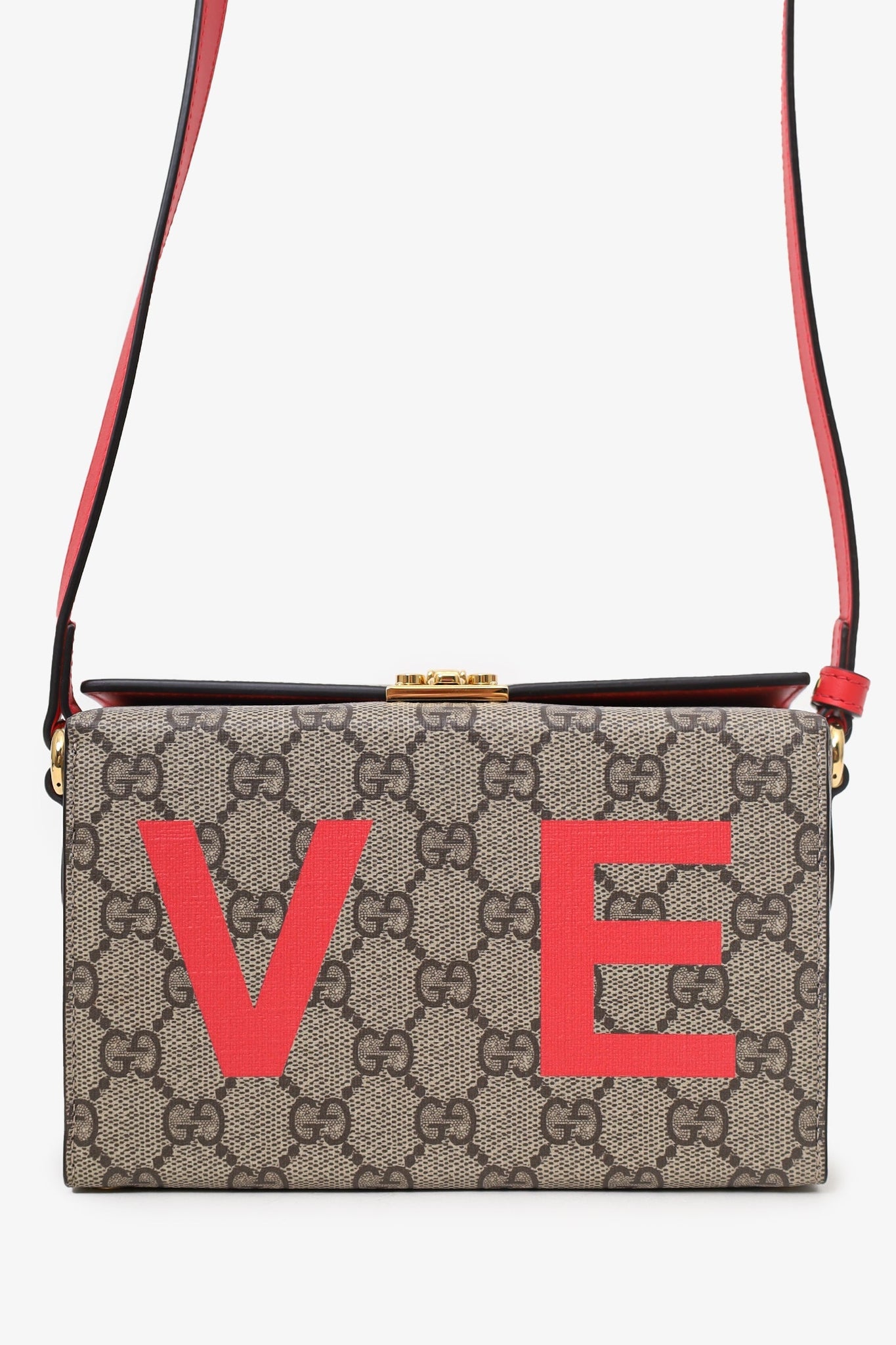 Gucci Brown GG Supreme Valentine's Day Mini 'Love' Trunk Box Bag