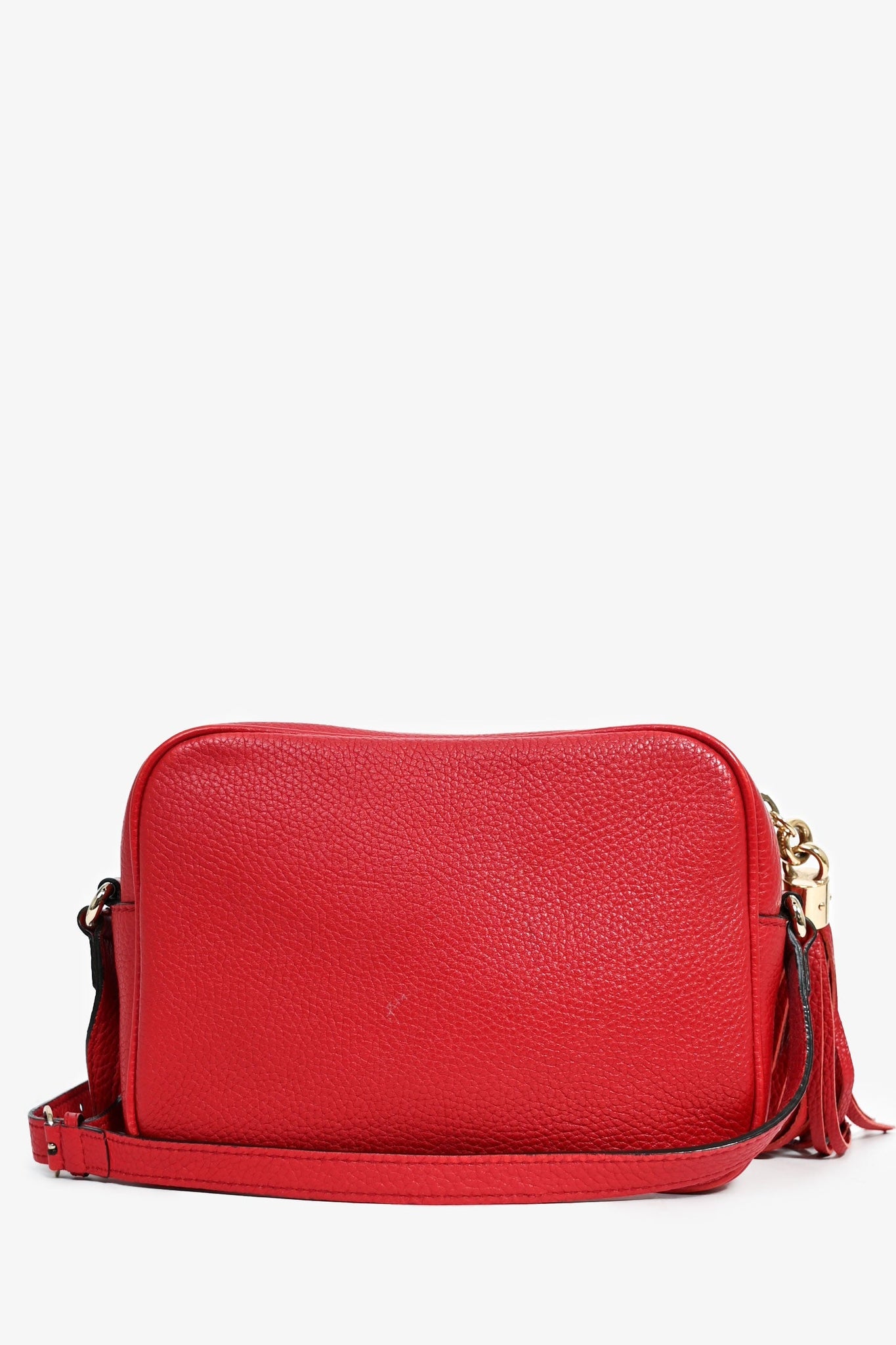 Gucci Red Leather GG 'Blondie' Crossbody Bag