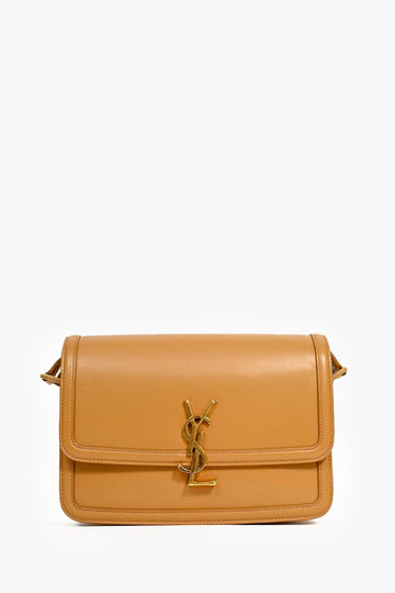 Saint Laurent Brown Leather 'Sac Solferino' Shoulder Bag
