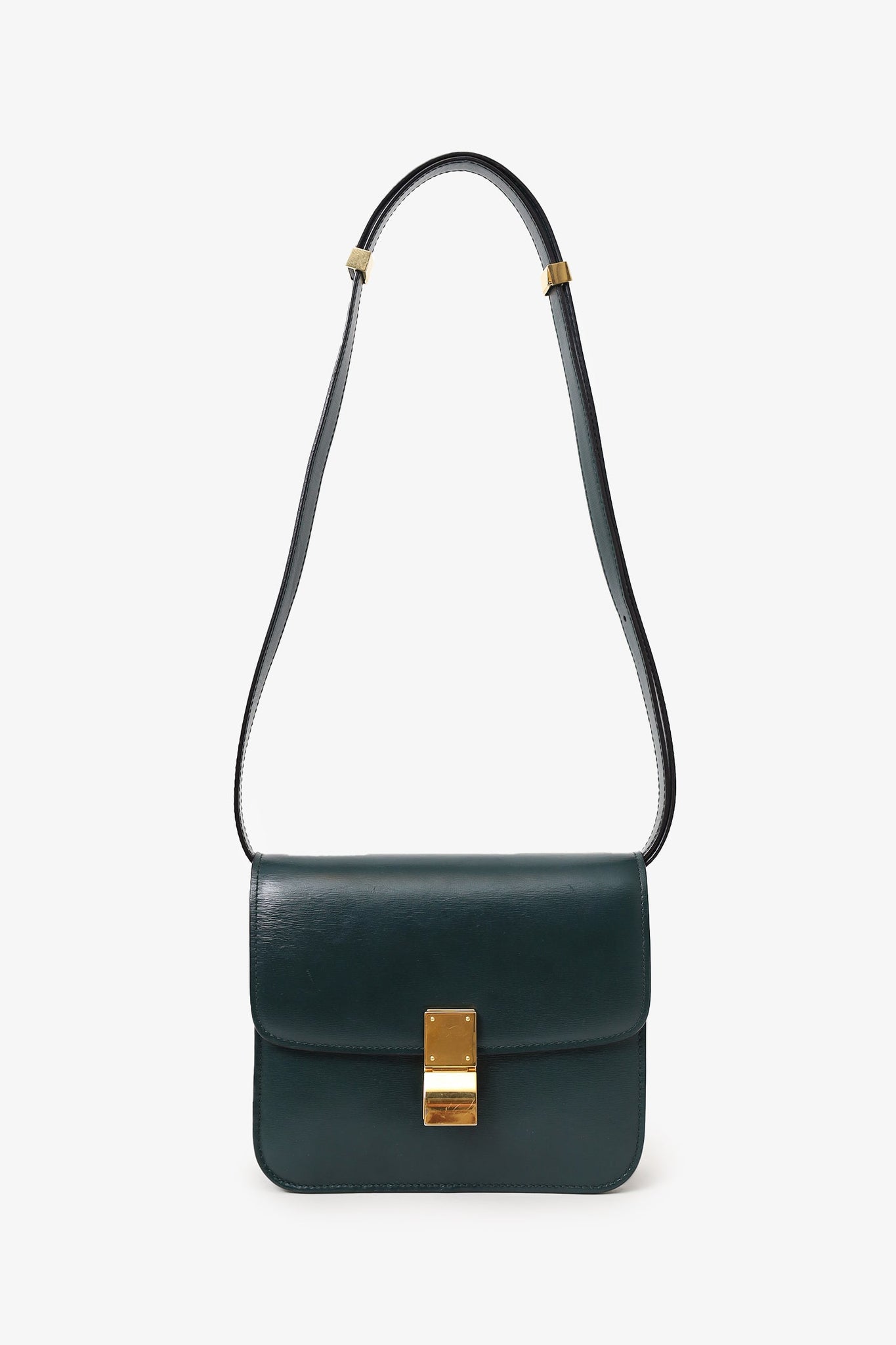 Celine Green Leather Teen Box Bag