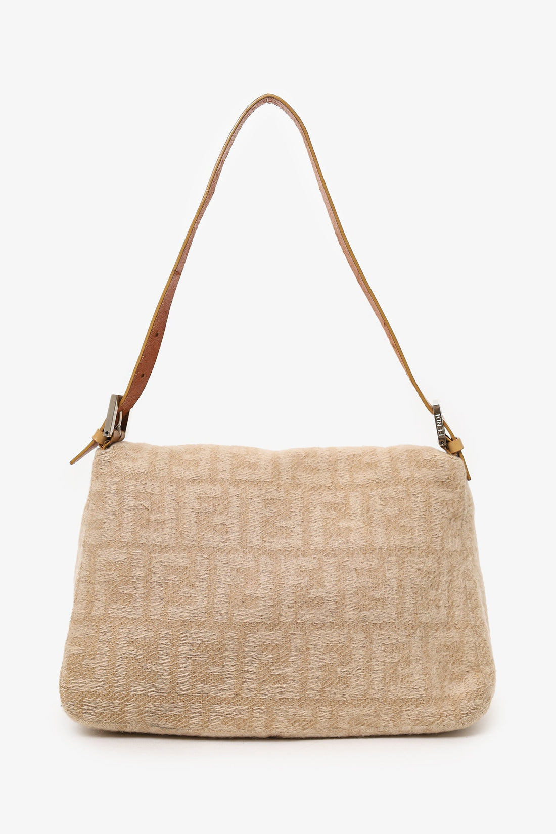 Fendi Beige Zucca Wool Mamma Forever Shoulder Bag