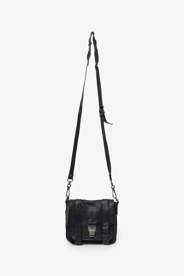 Proenza Schouler Black Leather Mini PS1 Shoulder Bag