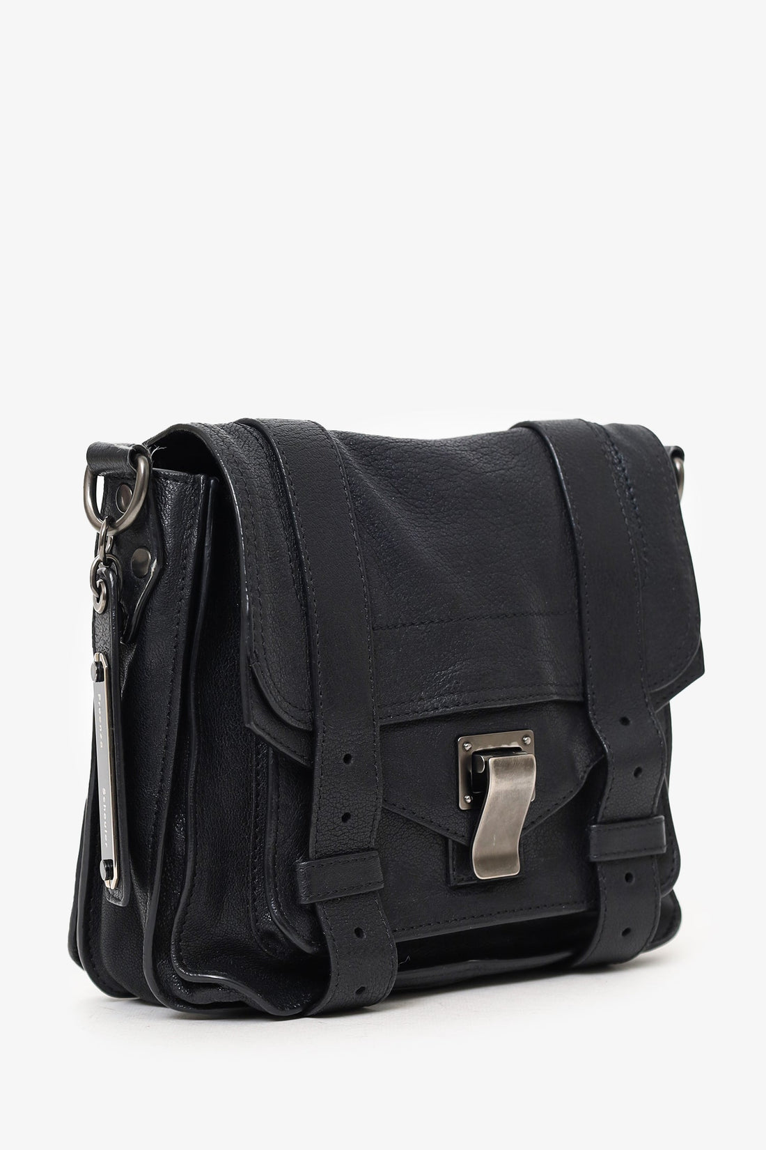 Proenza Schouler Black Leather Mini PS1 Shoulder Bag