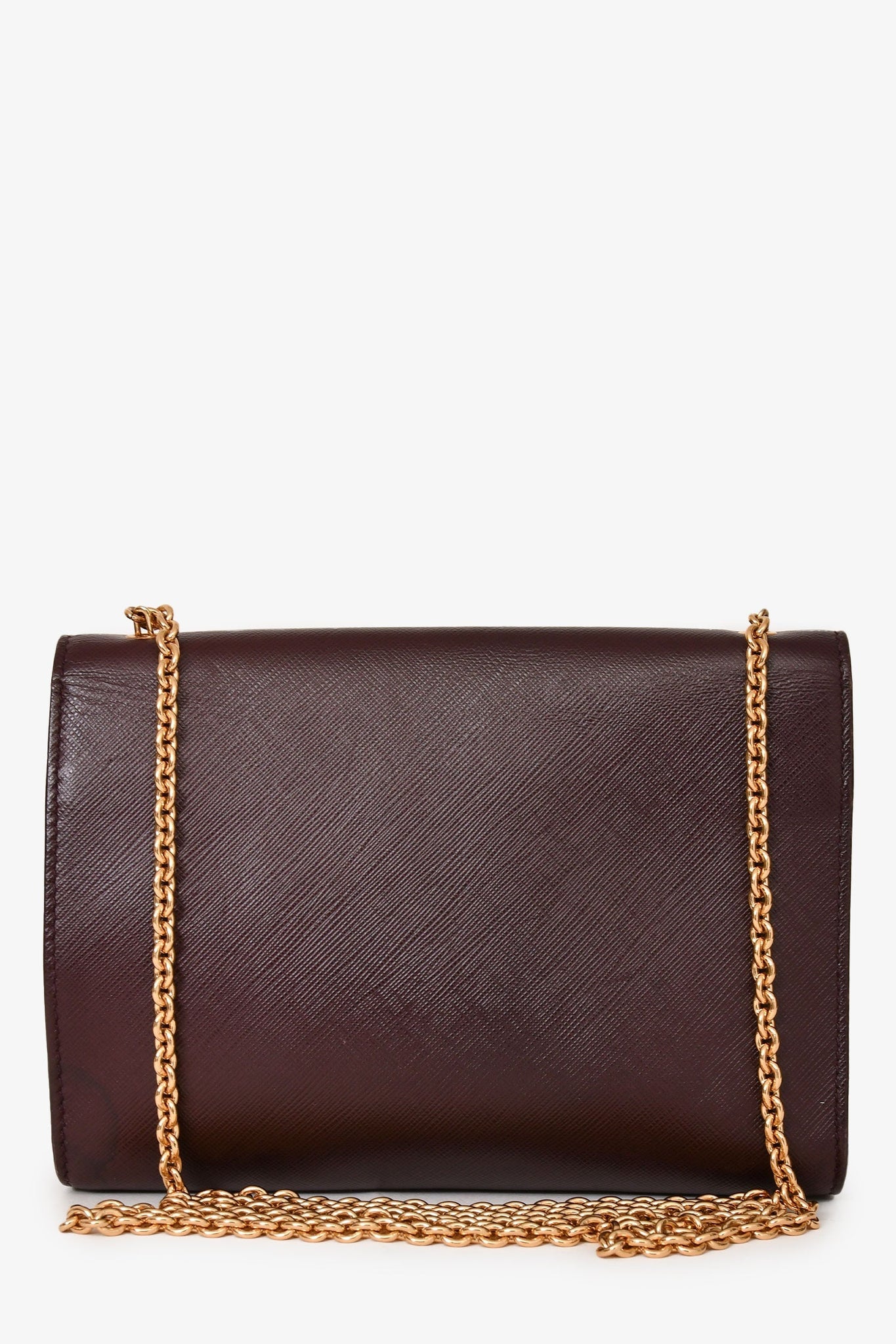 Salvatore Ferragamo Burgundy Leather Bow Crossbody