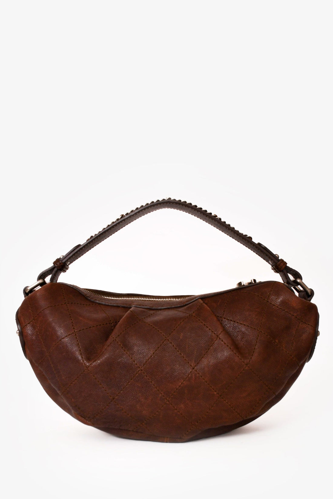 Pre-Loved Chanel™ 2005/2006 Brown Caviar Outdoor Ligne Small Hobo Bag