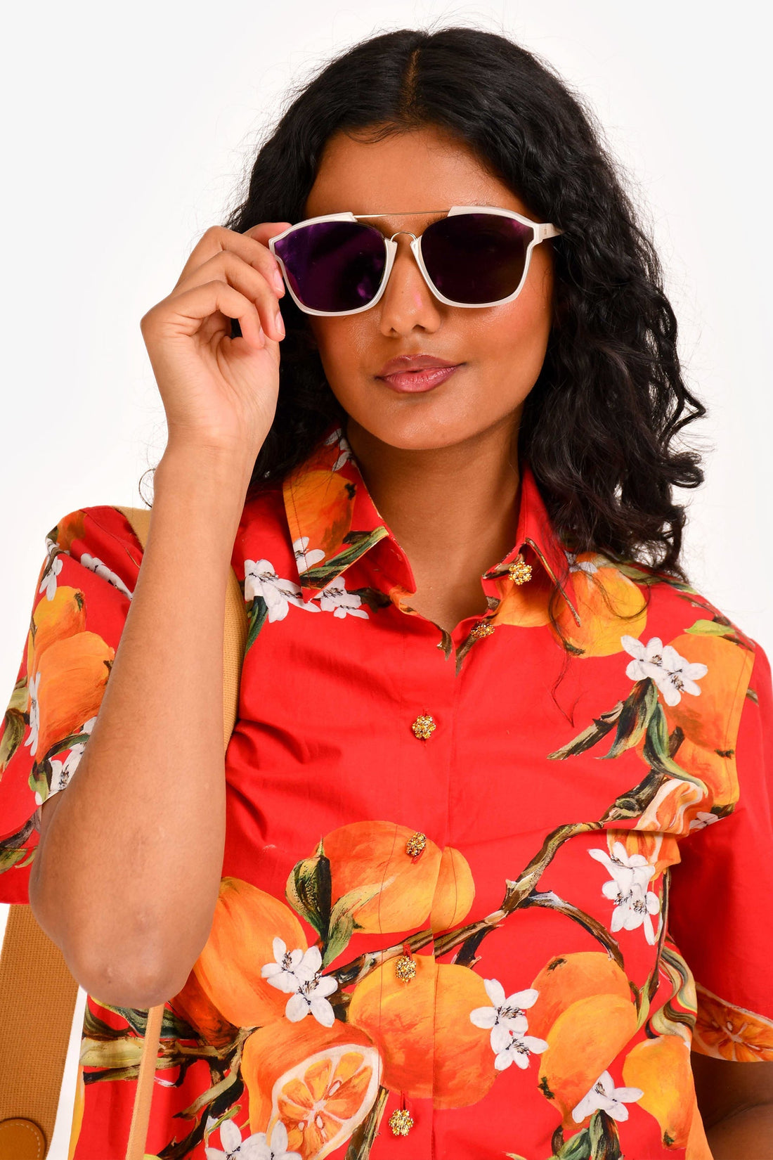 Christian Dior 'Dior Abstract' White Sunglasses