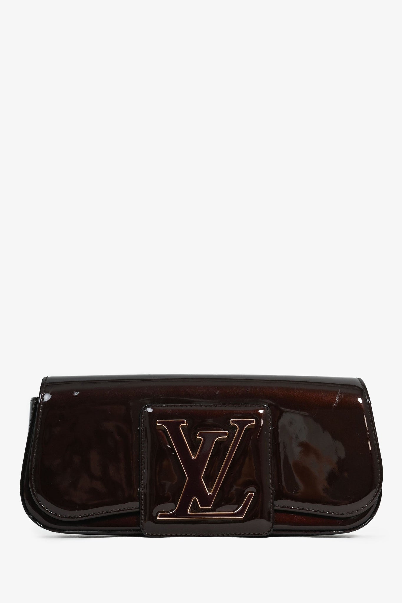 Louis Vuitton Burgundy Patent 'Sobe‘ Clutch