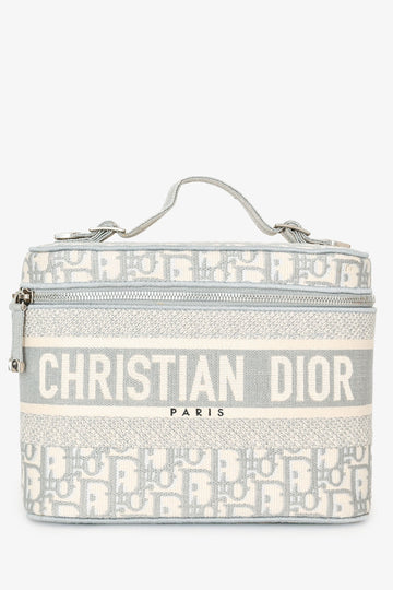 Christian Dior Grey Oblique Monogram Dior travel Vanity Case