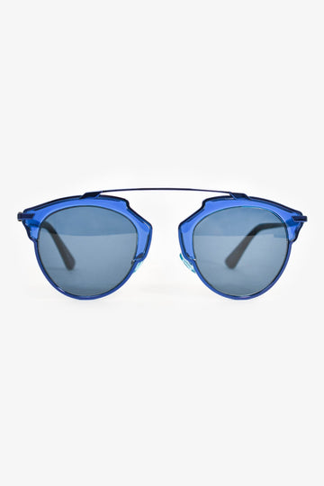 Christian Dior Blue 'DiorSoReal' Aviator Sunglasses