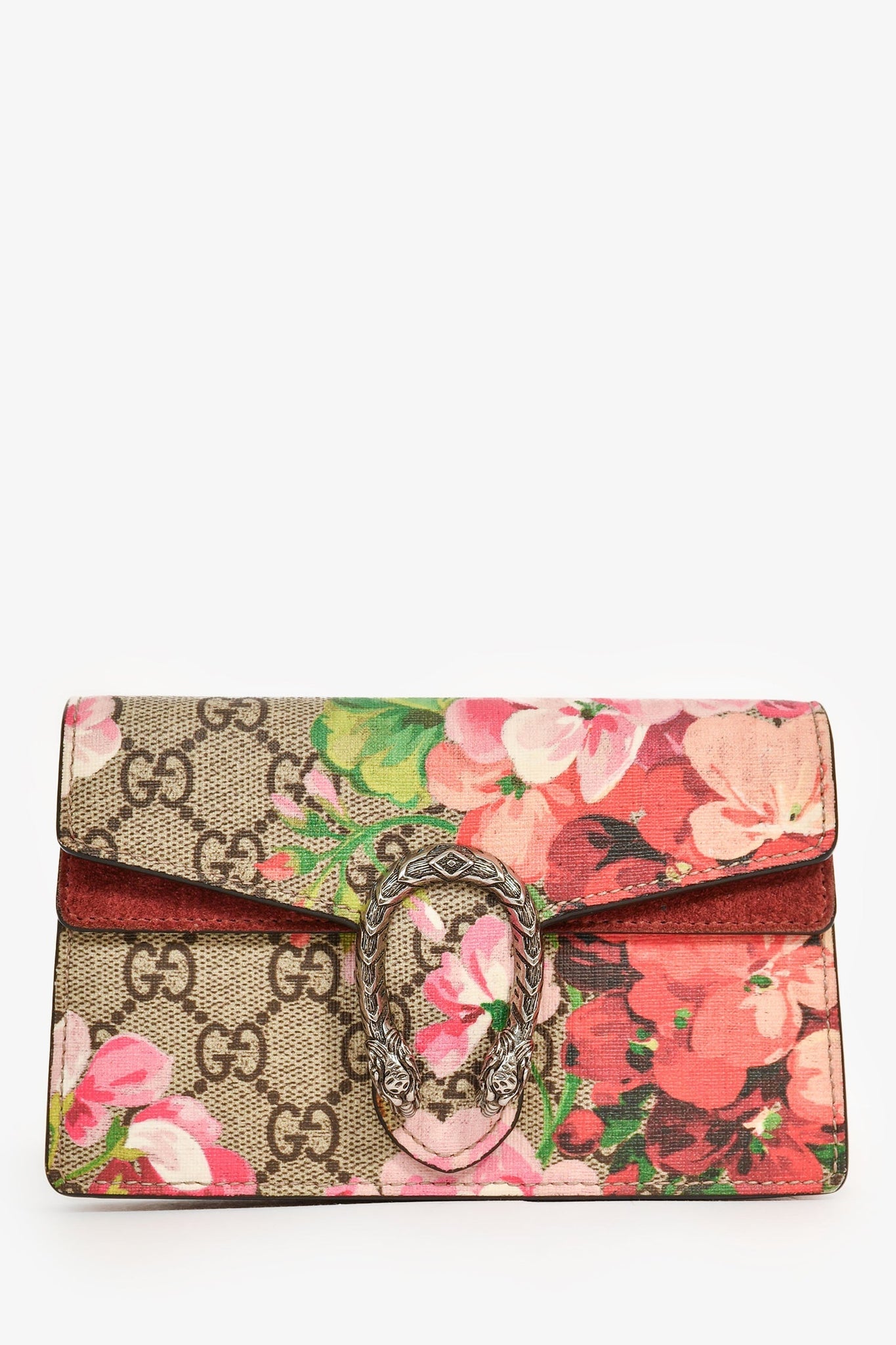 Gucci Beige GG Supreme Floral Mini Dionysus Shoulder Bag (As Is)