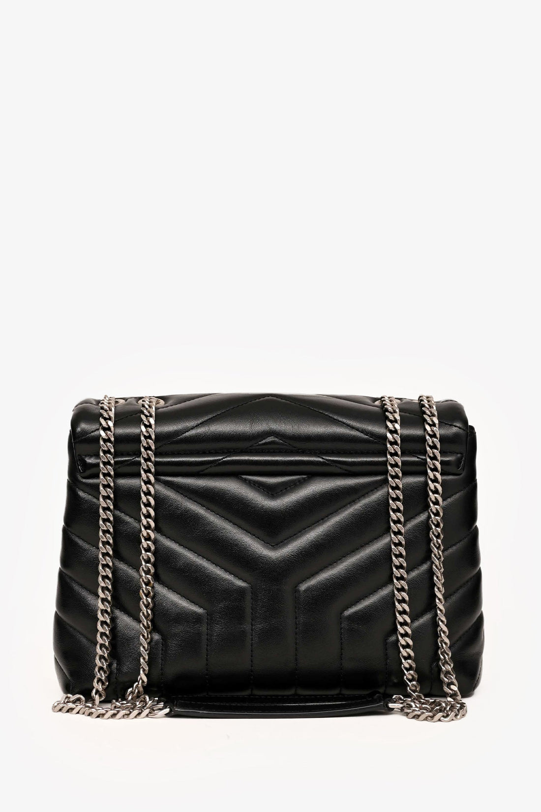 Saint Laurent Black Leather Small 'Lou Lou' Shoulder Bag