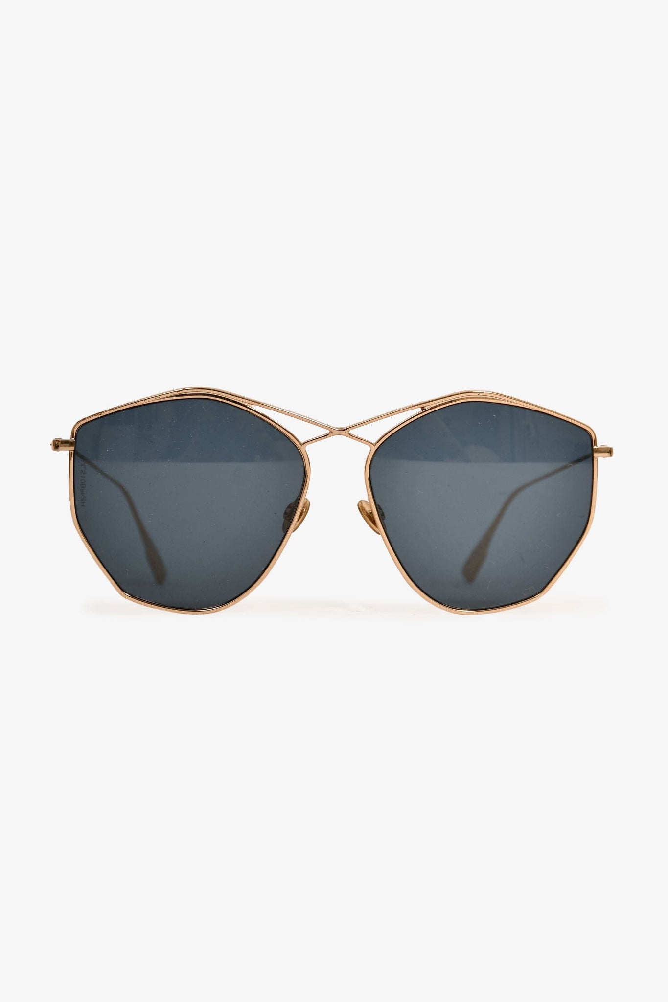 Christian Dior Gold Wire Black Lens Sunglasses