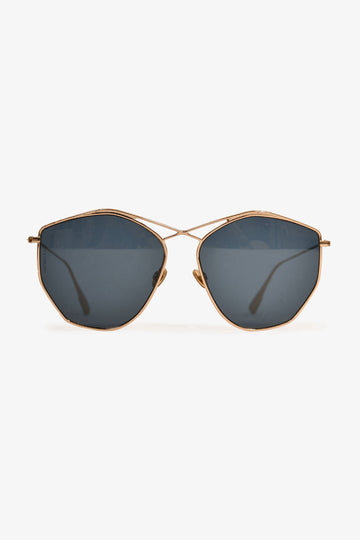 Christian Dior Gold Wire Black Lens Sunglasses