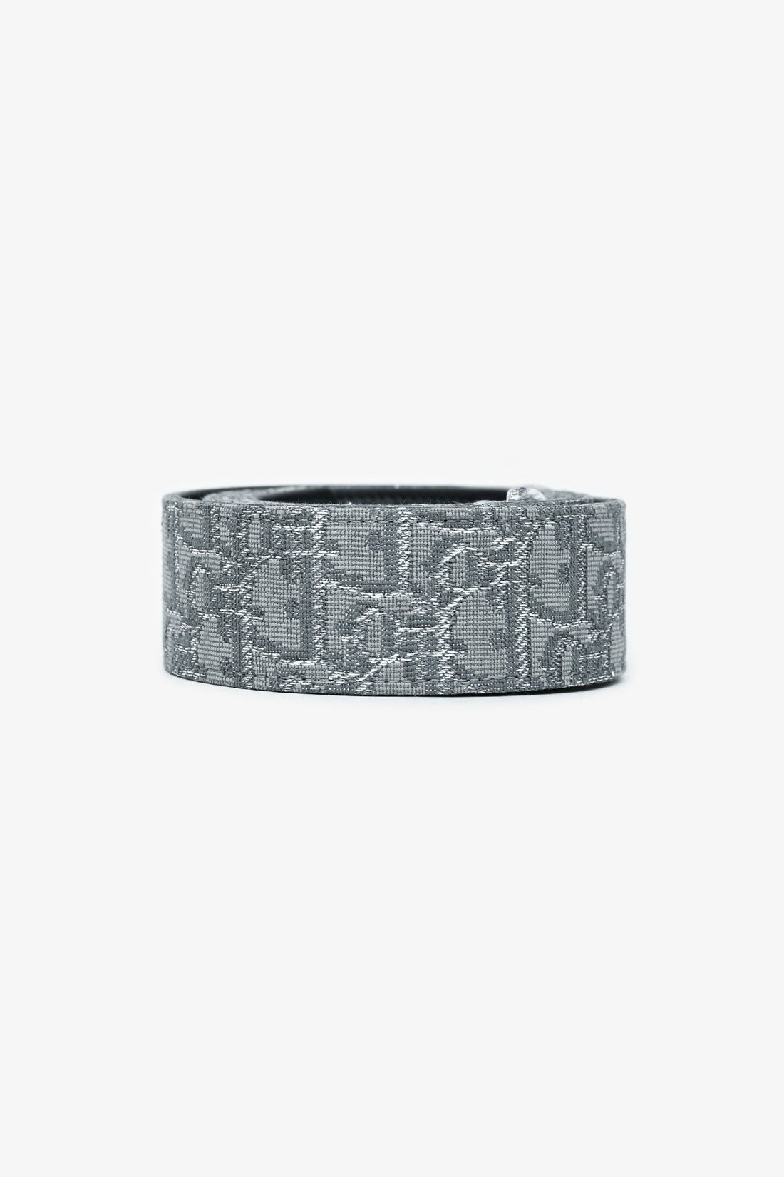 Christian Dior Grey Canvas Monogram Belt Strap Size 100