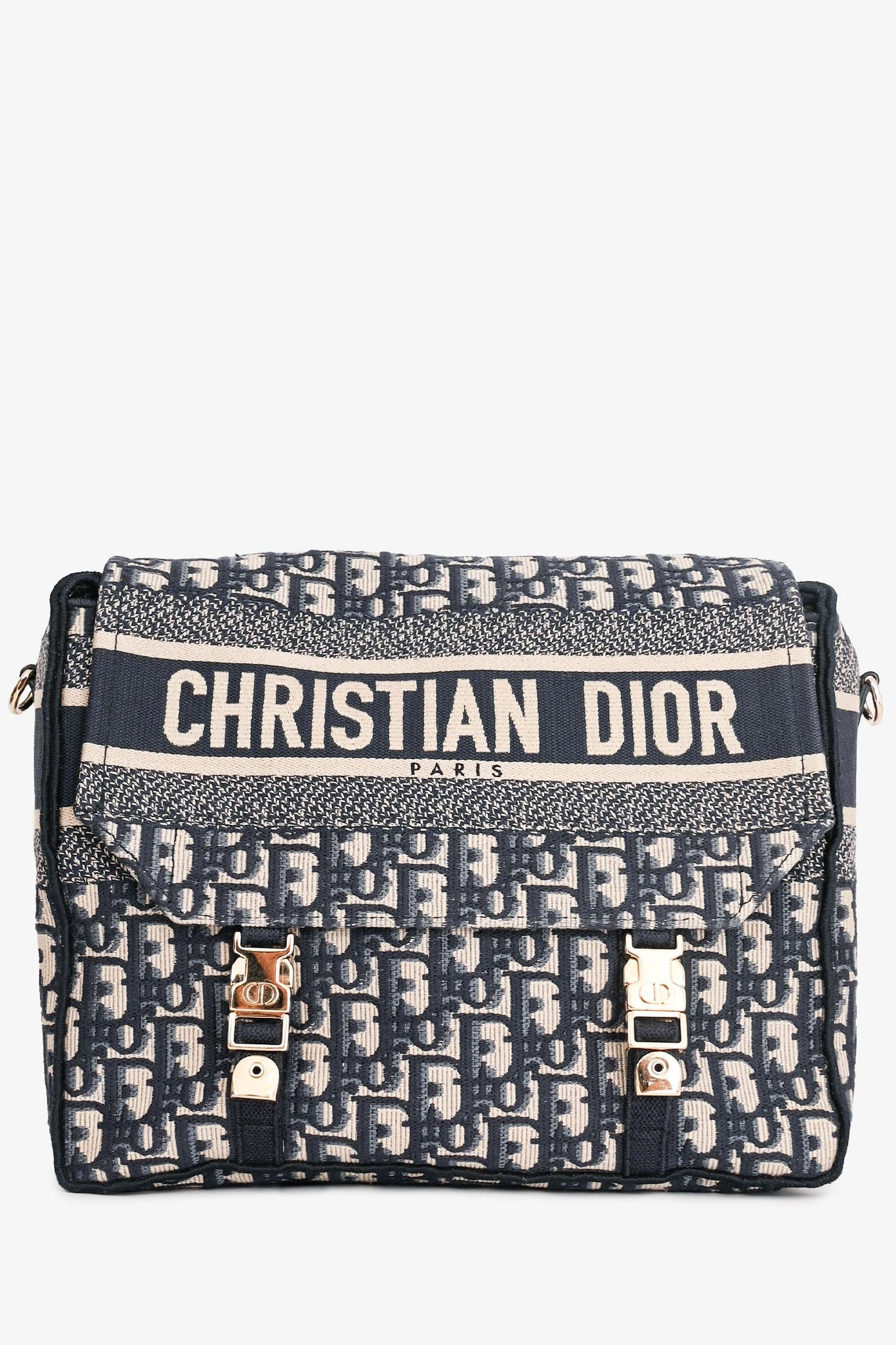 Christian Dior 2022 Navy Oblique Medium Diorcamp Bag