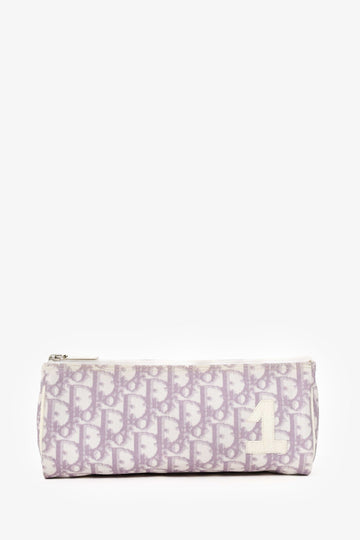 Christian Dior × John Galliano 2002 Purple Trotter Monogram No. 1 Galliano Pouch