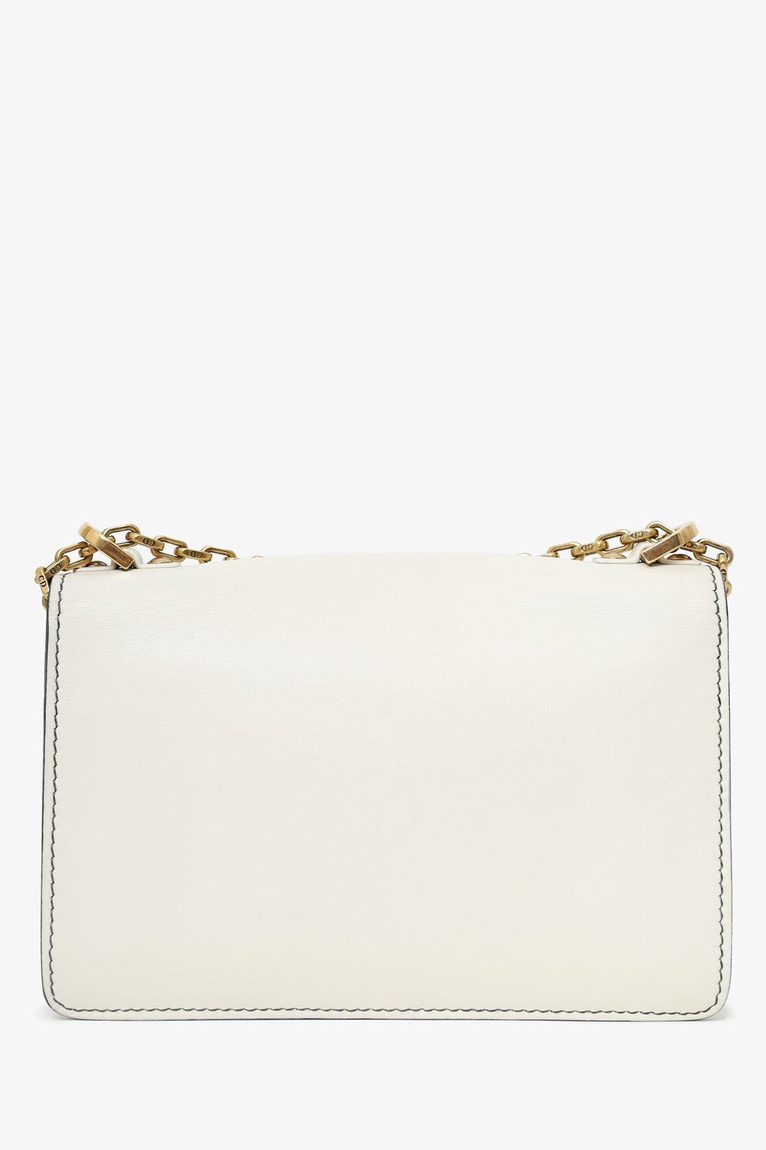 Christian Dior White Leather J'Adior Medium Shoulder Bag