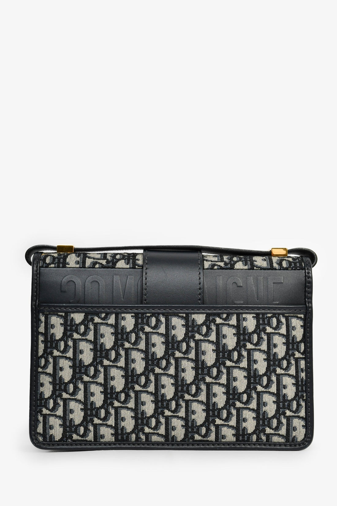 Christian Dior 2019 Navy Leather/Oblique 30 Montaigne Shoulder Bag