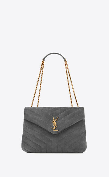 Loulou Medium In Quilted Suede