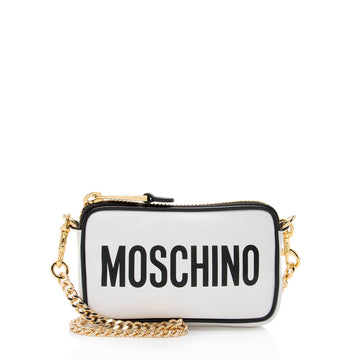 Moschino Calfskin Logo Mini Shoulder Bag (SHF-IYfpwn)