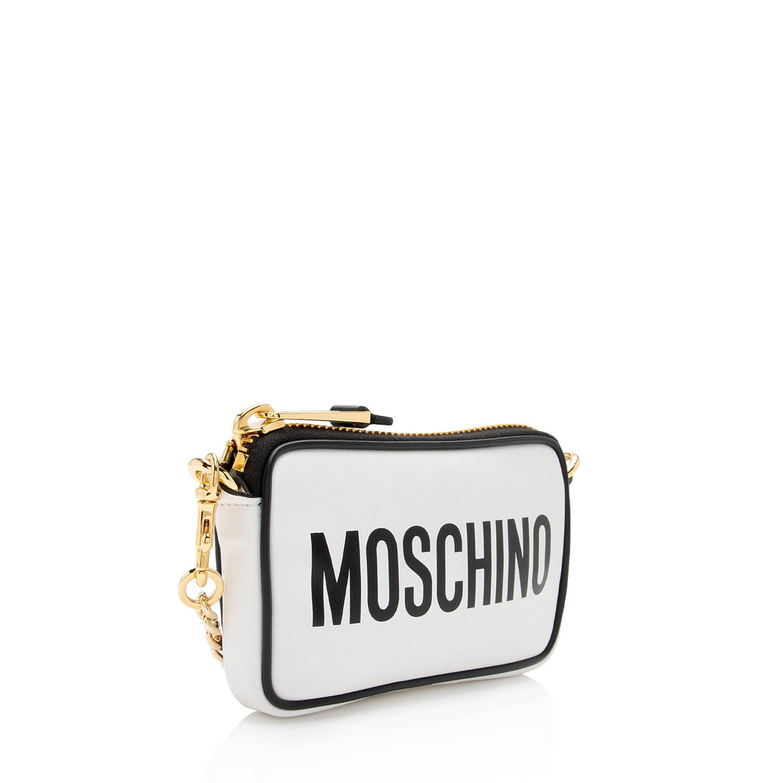 Moschino Calfskin Logo Mini Shoulder Bag (SHF-IYfpwn)
