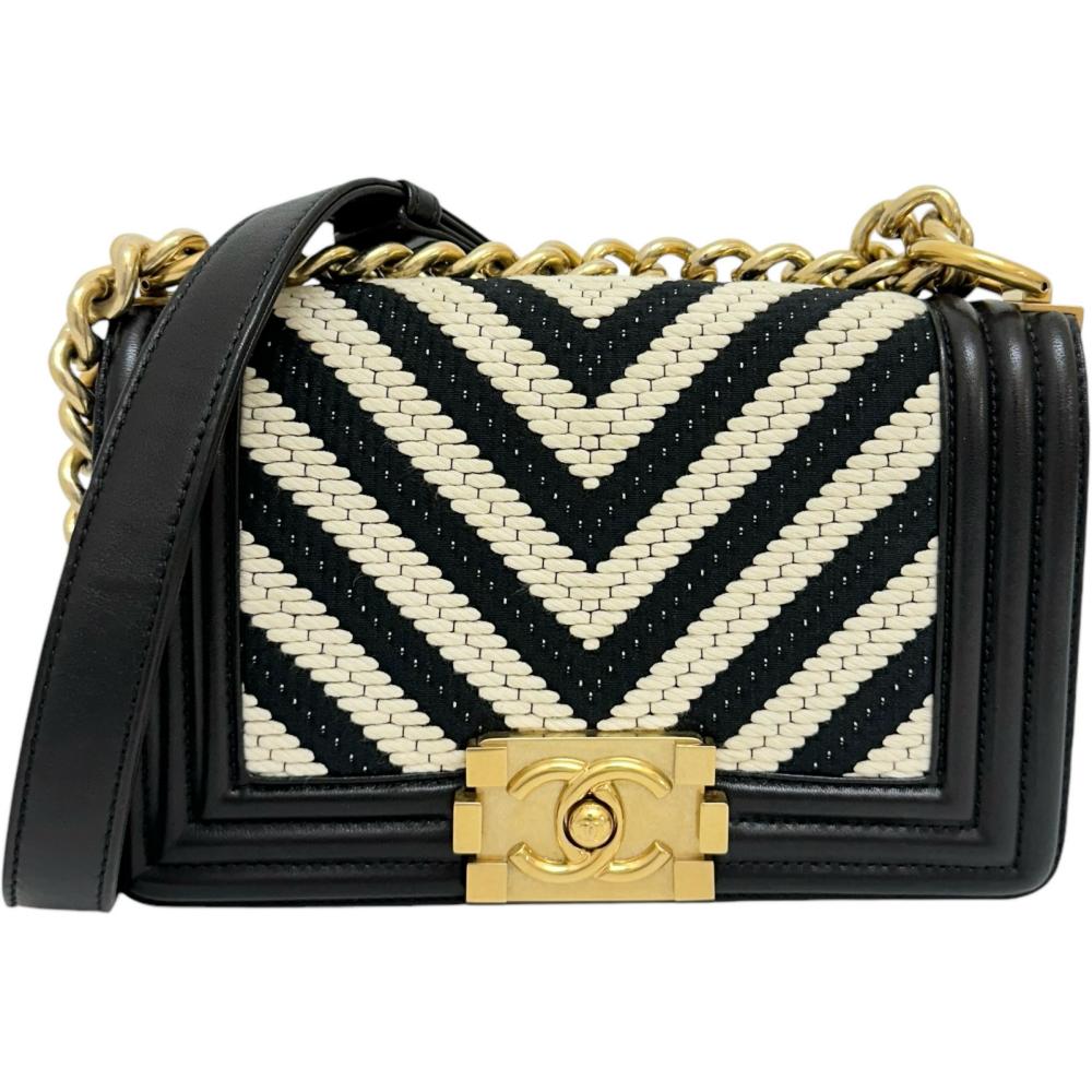 Chanel Boy V-Stitch Leather Shoulder Bag