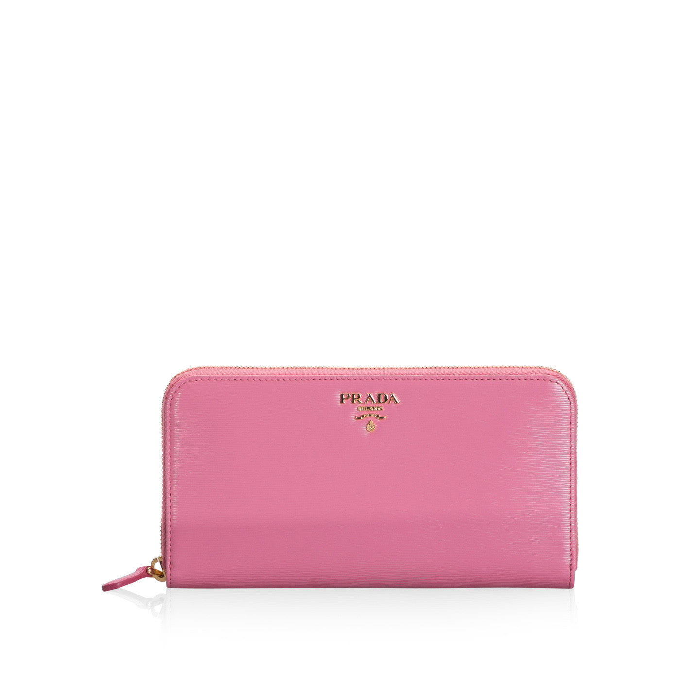 Prada Peony Pink Portafogolio Lampo Wallet