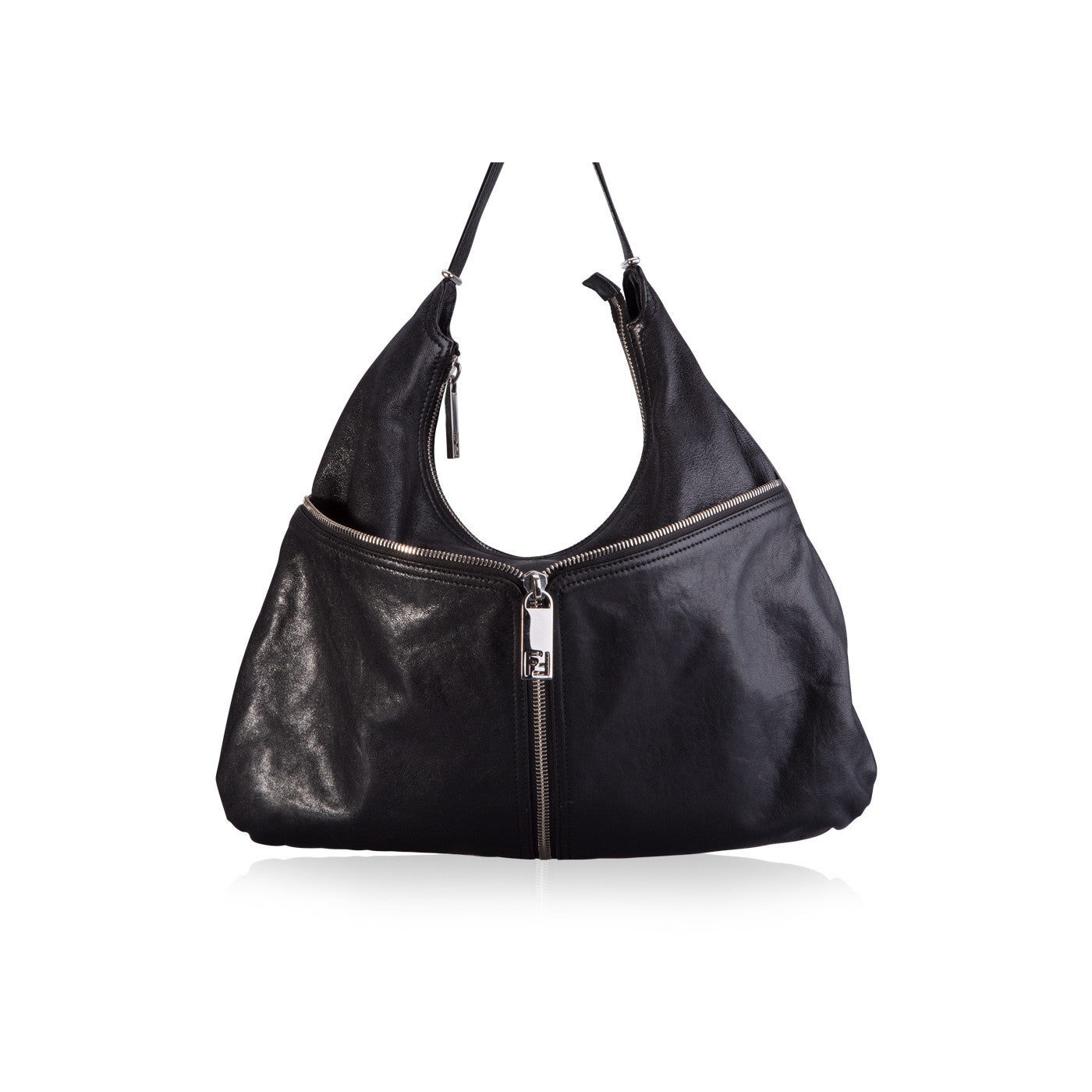 Fendi Front Zip Hobo Bag