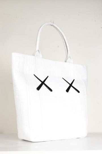 Nancy Gonzalez x Kaws White Crocodile Leaf Tote NWT